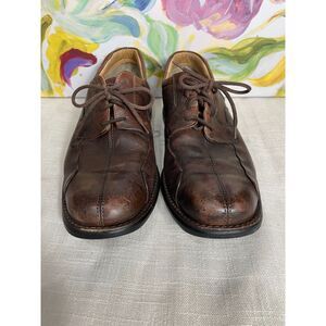 Johnston & Murphy Brown Bicycle Toe Oxfords Dress Sheepskin Shoes 9.5M 20-7223